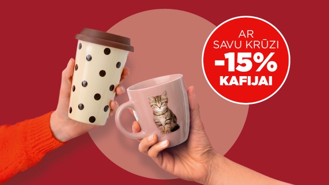 Ar savu krūzi -15% kafijai